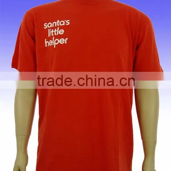 Printing Plain Cotton Red Short Sleeve T-shirt Made in China photo-3
