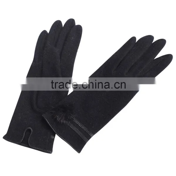 Rabbit Fur Decorate Gloves photo-3