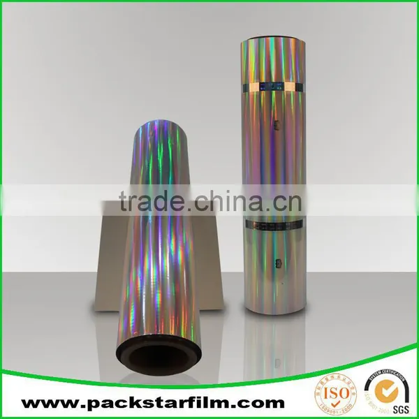 Accept Custom Order Clear Metallized Transfer Bopp Holographic Vinyl Film photo-3