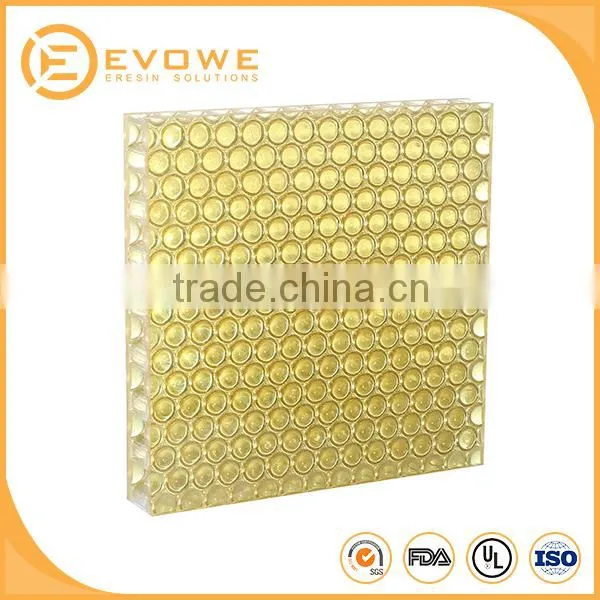 Eco-friendly Luxcore Translucent Synthetic Resin Tile Acrylic Honeycomb Panel photo-2