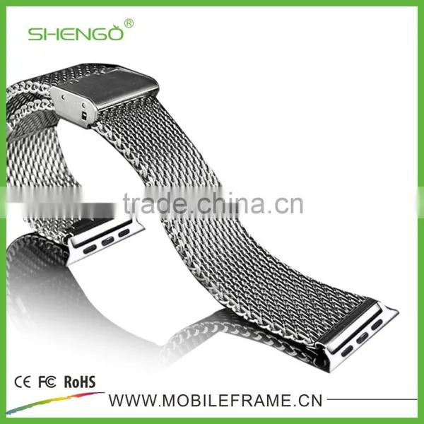 Shengo High Quality Genuine Stainless Steel Watch Strap For Apple Watch With Band Adapter 38mm 42mm photo-5