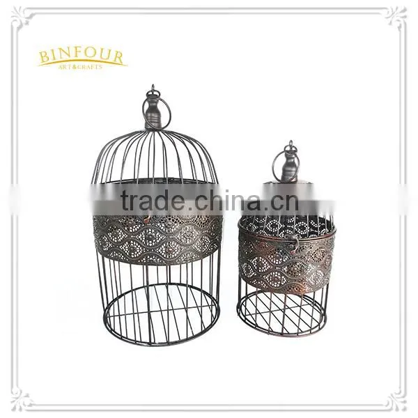Antique Metal Bird Cage Decorations Series Cage Flower Planter photo-6