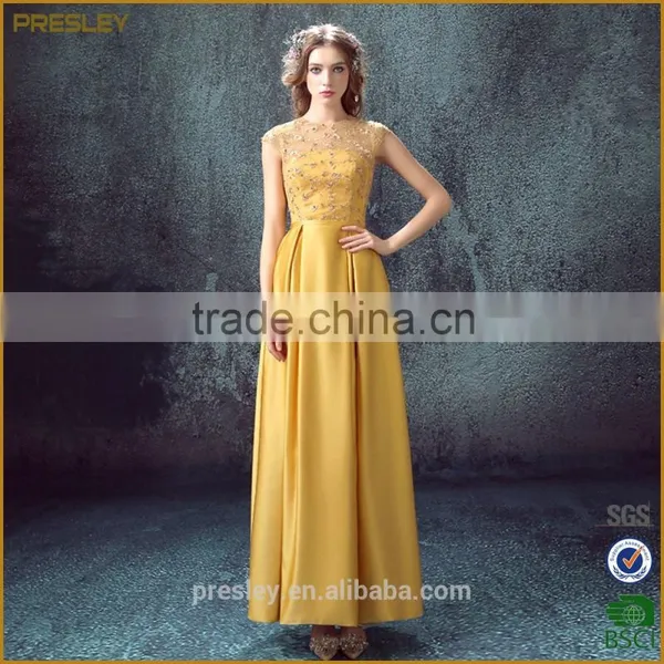 Presley Oem 2016 New Gorgeous Beaded Long Evening Dress Neck in Tulle photo-2