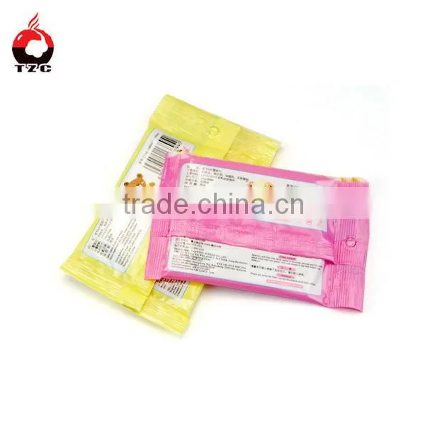 middle heat sealed packaging bag for wet tissues/wet towels/wet wipes