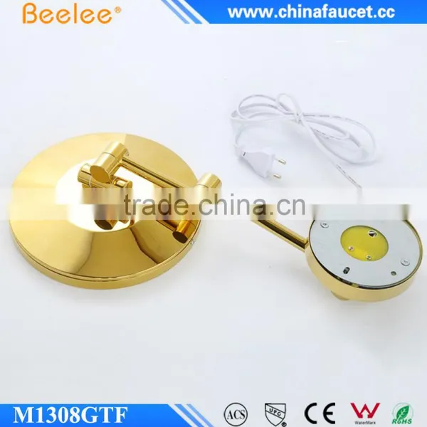 Beelee Golden Double Side Wall Mirror With EMC 3X Magnify Magic Mirror photo-3