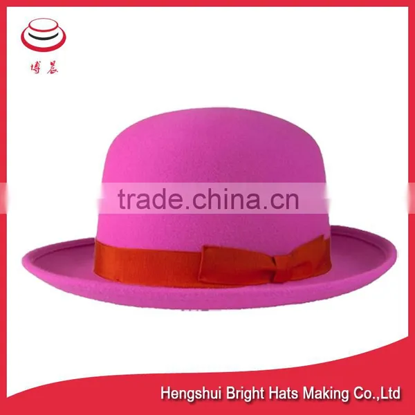 Brightly Painted Wool Felt Hat Bowler Hat photo-3