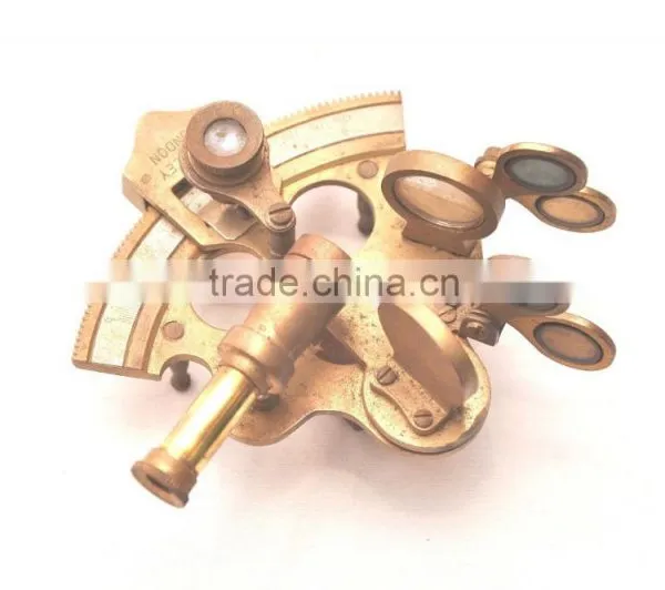 Brass Antique Nautical Vintage Sextant - Promotional Gift Sextant-handmade Sextant With Wooden Box 1031 photo-3