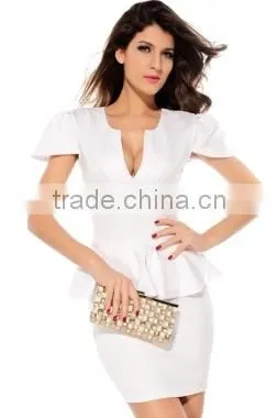 High Quality Beautiful Women Carrer Dress With OL Design Pink photo-6