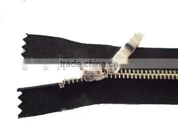 5# Metal Aluminum Zipper Fastener Close End Plated Auto Lock Fancy Zipper Slider Jacket Zipper photo-2