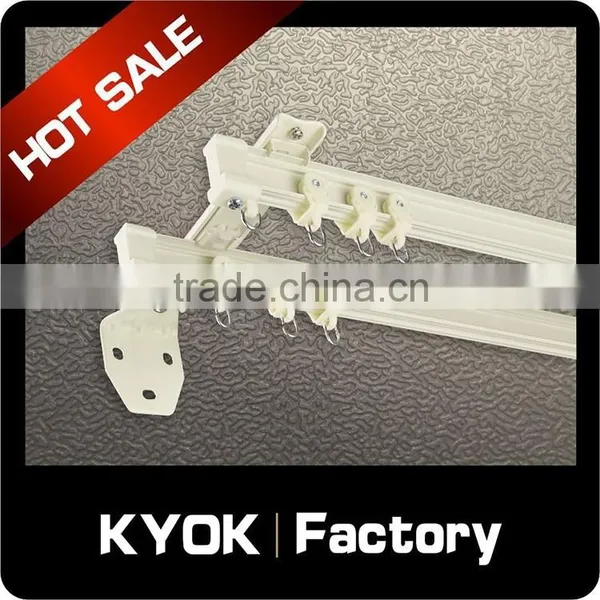 KYOK Hotel Flexible Plastic Curved Curtain Track , Electric Curtain Track,bendable Curtain Track photo-6