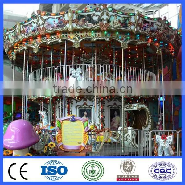Amusement Playground Kiddy Carousel 36 Seats Double Deck Carousel photo-5
