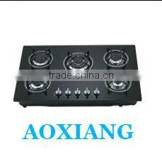 Built-in Tempered Glass Kitchen 5 Burner Gas Cooking Range / Gas Hob/ Gas Cooker X925