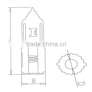 Wall Anchor for Plasterboard With Yellow Zinc Plated photo-2
