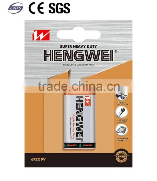 CARBON ZINC 6F22-1/B BATTERY