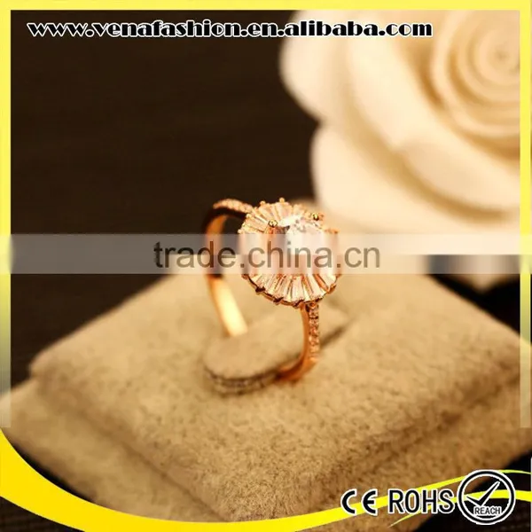 High Quality Single Zircon Stone Ring, Large Stone Rings