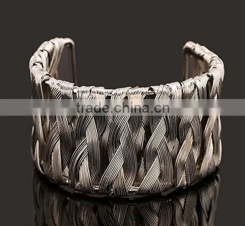 New Open Super Wide Cuff Bangle Bracelet Fashion Jewelry Gold Tone photo-2