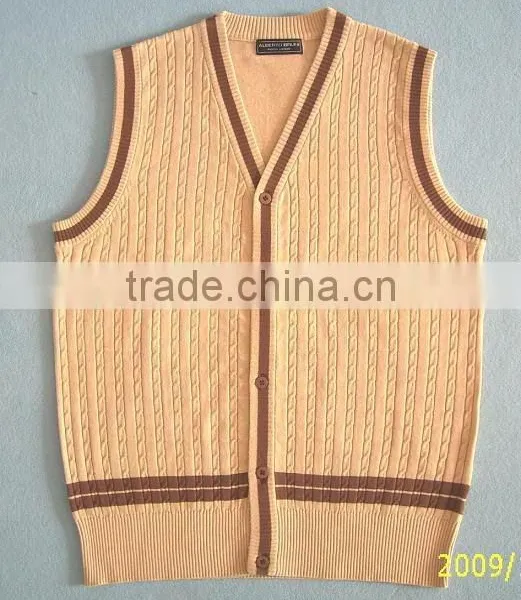 Wool School Vest Sweater