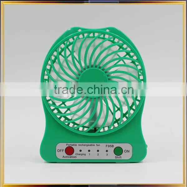 Usb Table Rechargeable Mini Fan With Led Lights photo-4