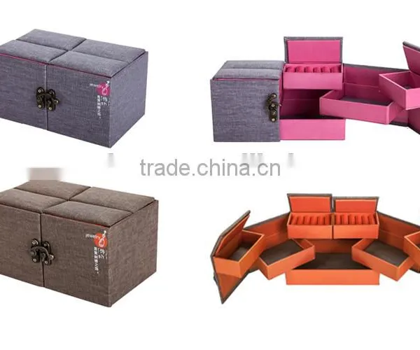 Multifunctional Three Layers Jewelry Box for Rings, Earrings, Necklace, Bracelet, Etc. photo-2