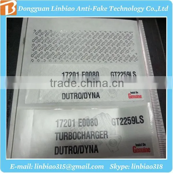 Hot Sale Warranty VOID Tamper Evident Hologram Sticker, Original VOID Sticker Printing