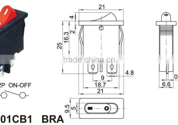 Zhejiang 16A Lighted Rocker Switch,home Appliance Rocker Switch,air Blower Rocker Switch photo-5