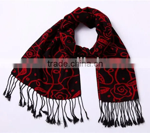 Viscose Scarf With Solid Color 100% Cotton Pashmina D800-40 photo-2