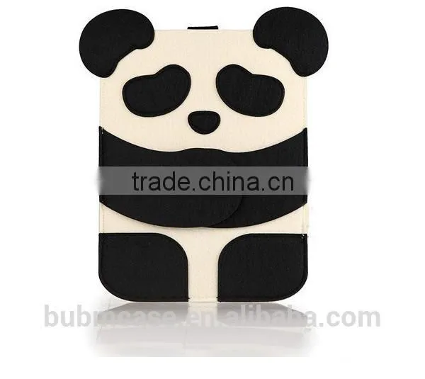 FASHION New Arrive BUBM Black Color 9.7 Inch Wool Felt Tablet Case Cute Cartoon Panda Bag photo-2