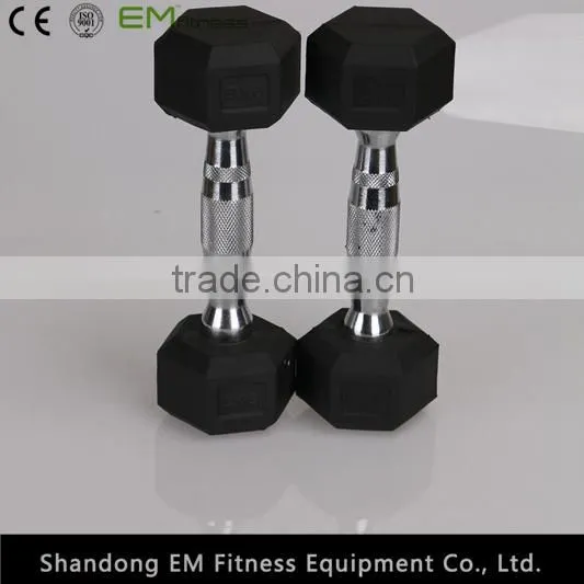 Dezhou Fitness Equipment Rubber Dumbbell