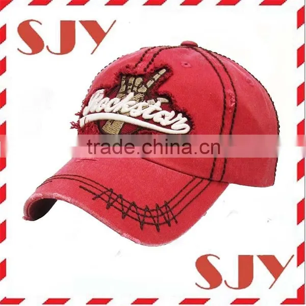 Distressed Classic Vintage Low Profile Baseball Hats photo-2