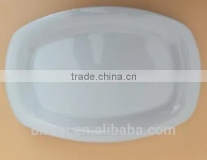 11''cheap Bulk White Rectangle Porcelain Fish Plate Ceramic Dinner Plates & Dishes Stock FQR16015 photo-2