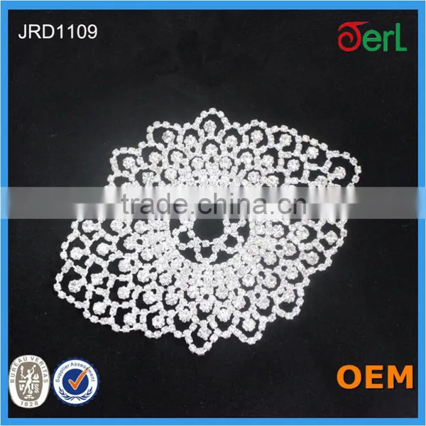 DIY Rhinestone Appliques/rhinestone Lace /lace With Rhinestones Wedding Dress photo-5