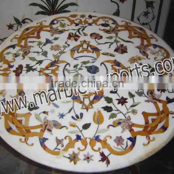 Beautiful Marble Inlay Dining Table Top photo-6