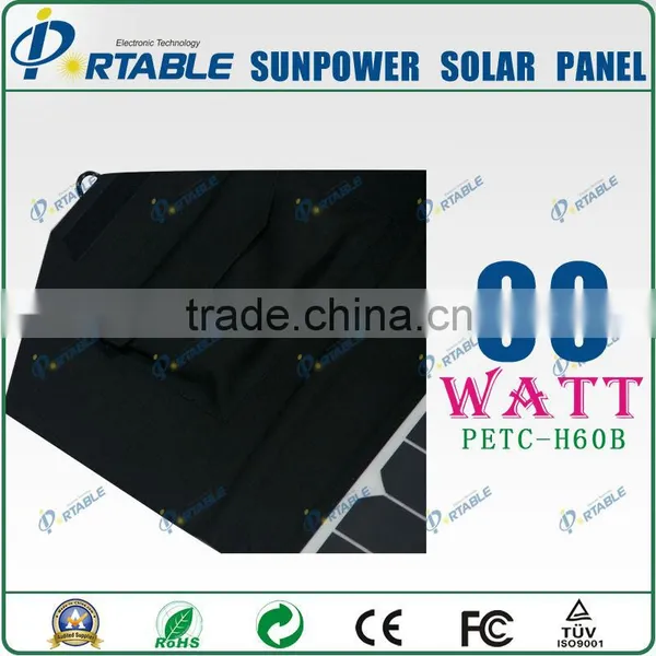 60w Laptop Solar Charger Bag for Camping Hiking Travelling photo-6