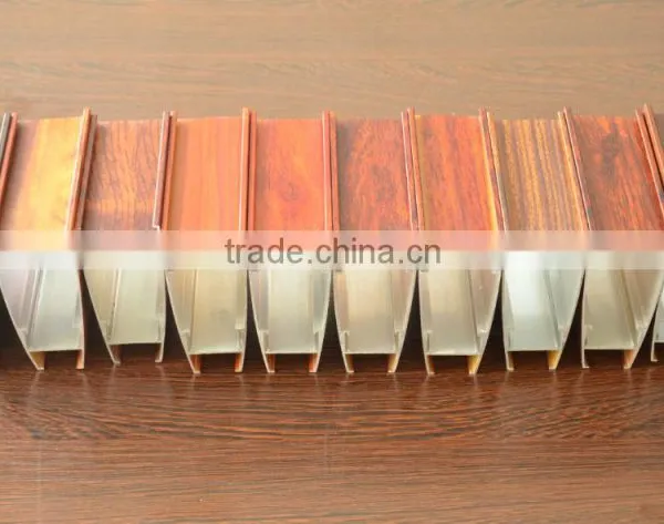 Aluminum Extrusion Profiles Wood Effect Aluminium Material photo-2