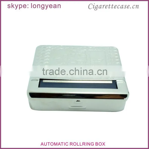 Embossed Design Metal Automatic Cigarette Rolling Box photo-6