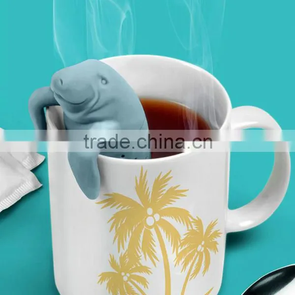 Animal Shaped Manatee Silicone Novel Tea Infuser photo-4