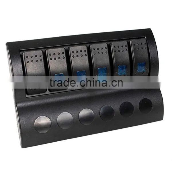 Brand New Waterproof 6 Gang Led Boat Marine Rocker Switch Panel RV photo-4