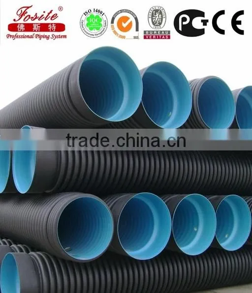300mm-2200mm HDPE Corrugated Plastic Drainage Pipes photo-4