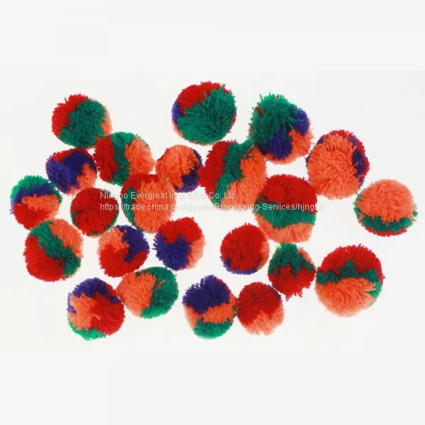 Multi Color Cashmere Pompom Fro Kids Crafting