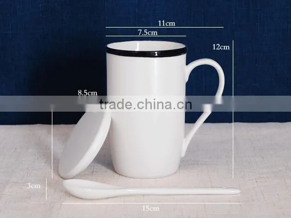 380ml Porcelain Mug With Silver Rim 380ml Porcelain Mug With Handle photo-5