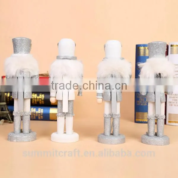 Wooden White Soldier Nutcracker Trendy Christmas Gifts photo-3