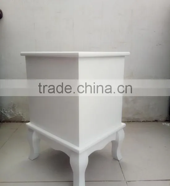 White Two Drawers Wooden Cabinet for Living Room Furnitures photo-3