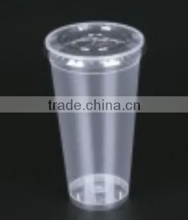580ML PP Cup Plastic Cup Transparent Drink Cup Disposable Cup Injection With Lid photo-2