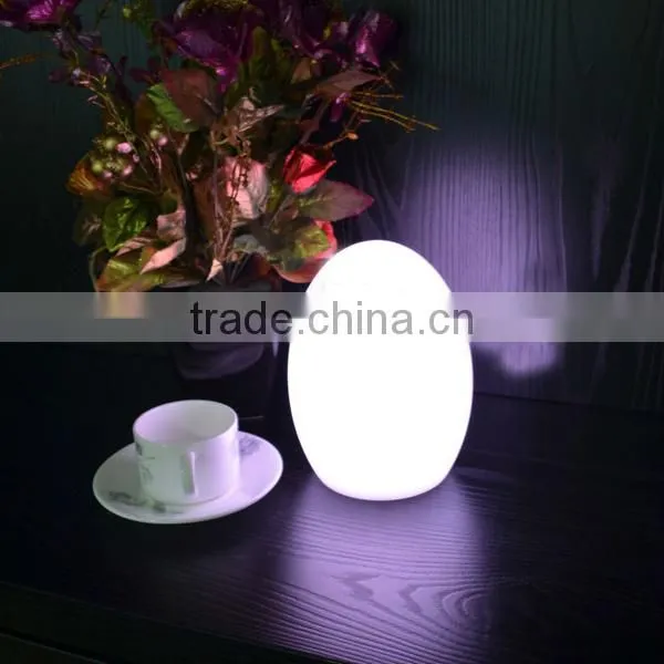 Modern Luminous Egg Shape LED Table Light Lamp With Rechargeable Battery photo-2