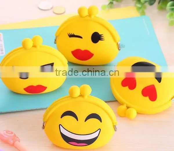 2017 Lastest Design Cute Ladies Silicone Emoji Coin Purse Bag photo-2