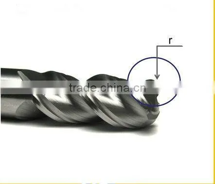 12mm Carbide End Mill 3 Flutes Corner Radius Profile Cutter/cutting Tool R2.5 photo-2