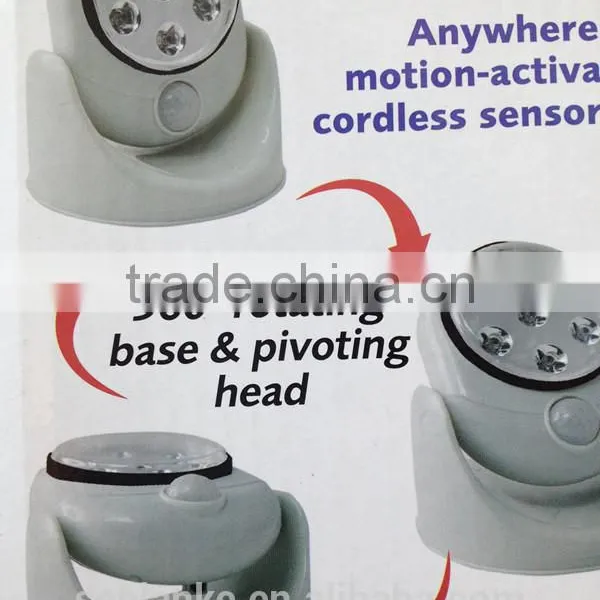 2014 hot!!!! 360 wireless LED motion sensor light with CE