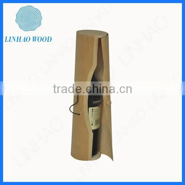 Present Packaging Wine Wooden Box With Handle photo-3