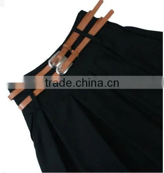 New Arrival Autumn Winter Spring Wool Skirt for Women Plus Size Mid Long Skirt High Waist Pleated Skirts photo-2