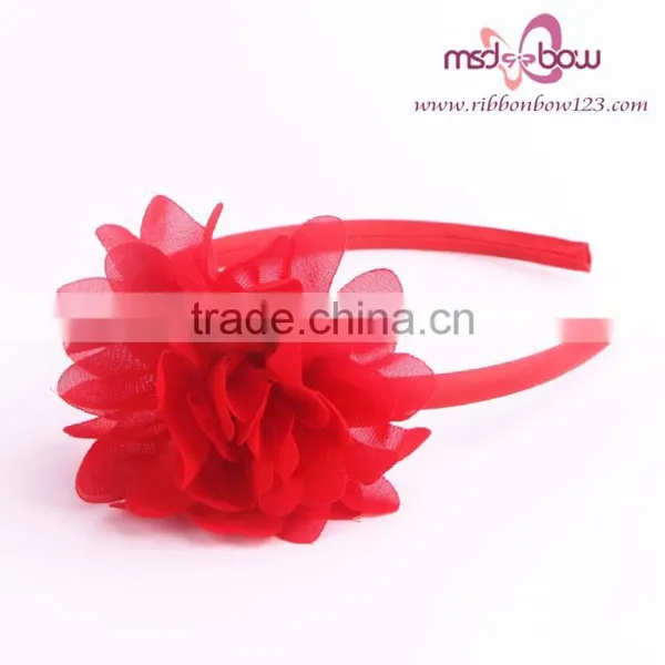 Wholesale Cheap Baby Headband Handmade Organza Fabric Flower Headband photo-2